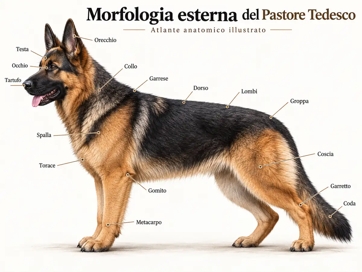 Tavola della morfologia del Pastore Tedesco